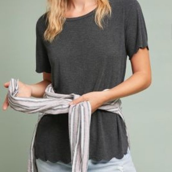 Anthropologie Tops - Anthro Michael Stars Scalloped Tee